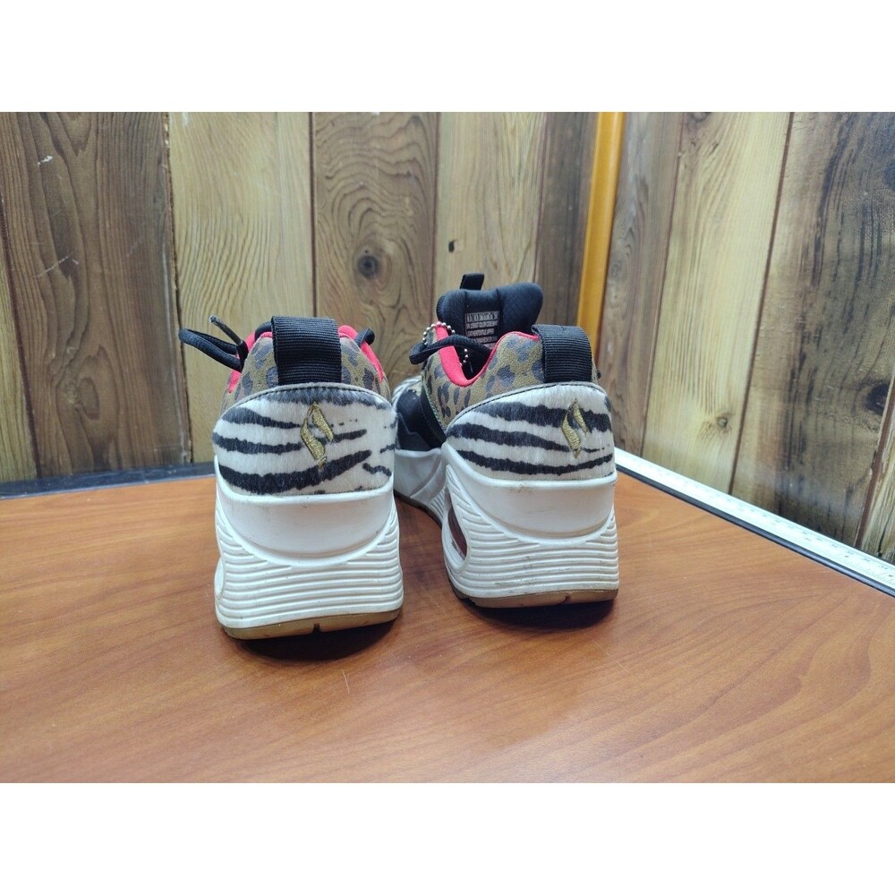 Sketchers Los Angeles The Hunt Shoes Womens 9.5 Black Animal Print Chunky - Picture 6 of 10